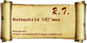Rothschild Tímea névjegykártya